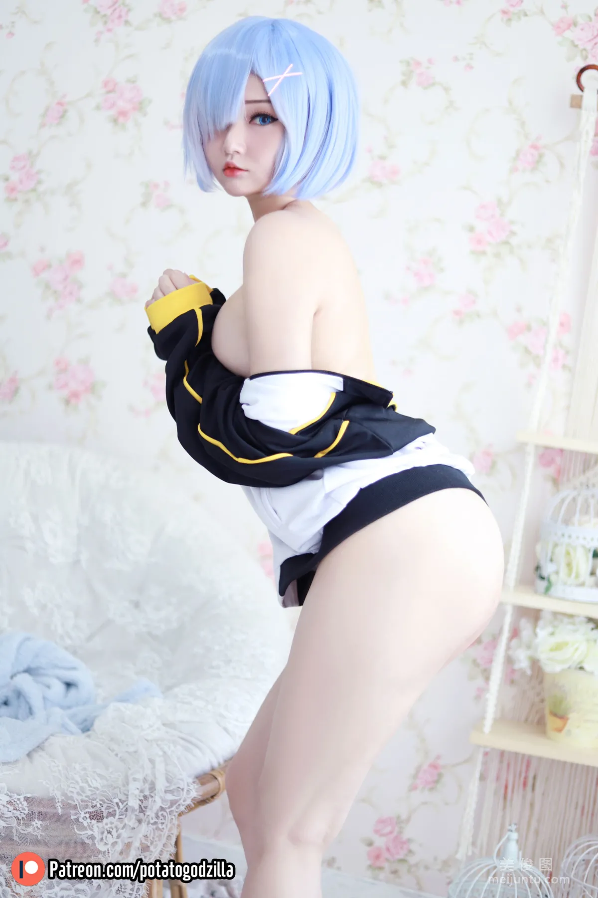 [网红COSER写真] 小姐姐Potato Godzilla - Rem In Subaru Jacket27