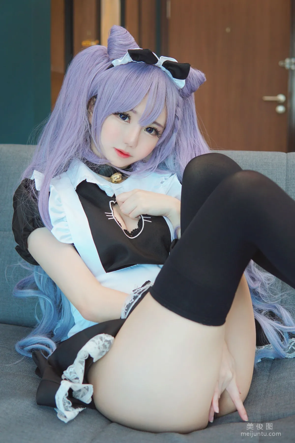 [网红COSER写真] Sally Dorasnow - Keqing Maid 套图49