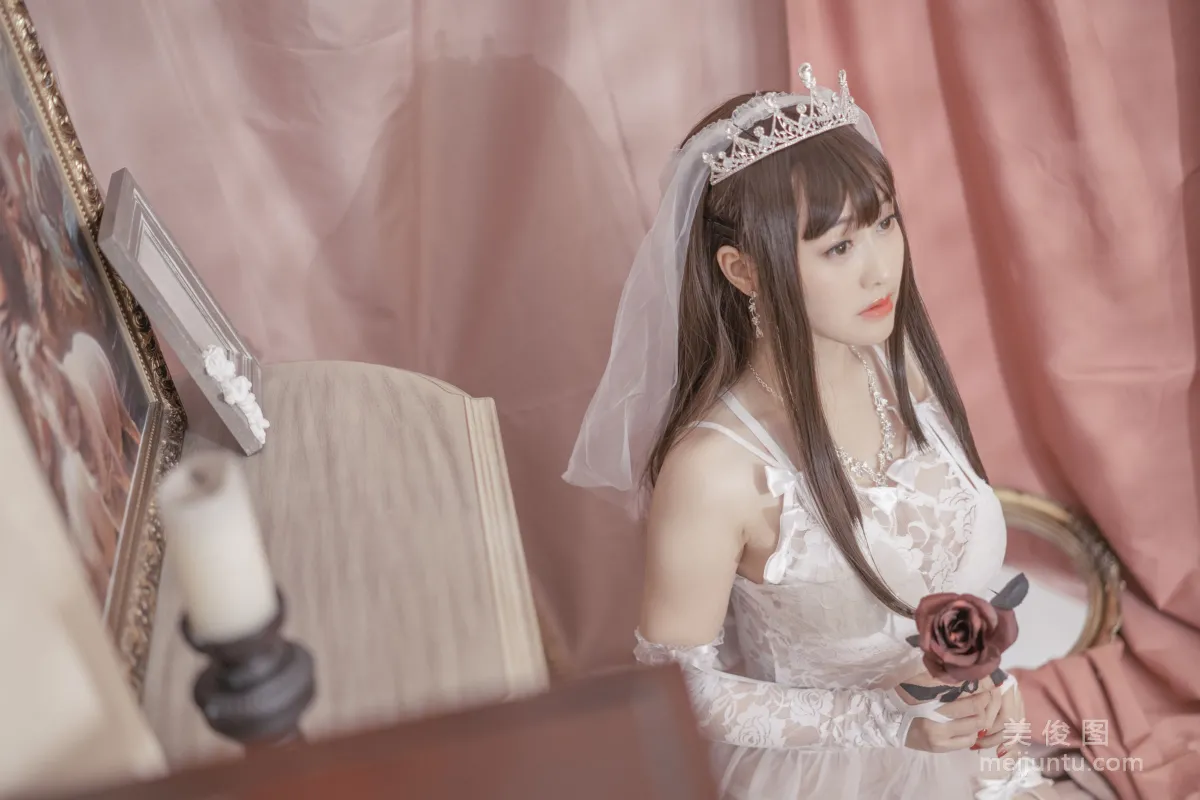 [网红COSER写真] 动漫博主脱尾巴Mizuki - 婚纱 套图15