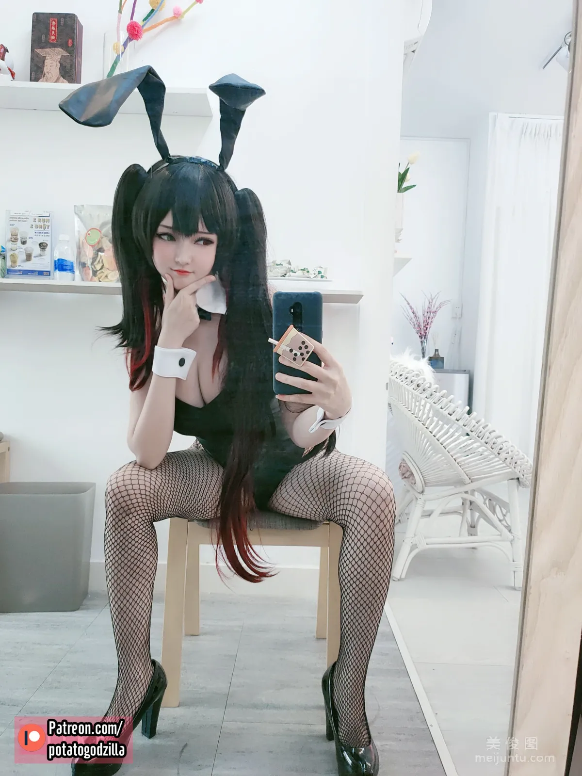 [COS福利] Potato Godzilla - Kurumi Tokisaki Bunny Girl28