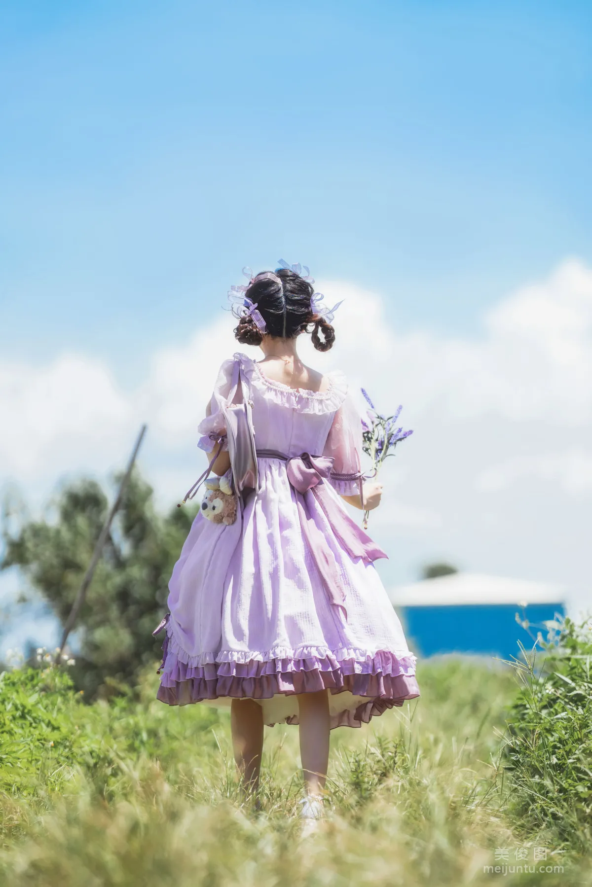 [COS福利] 桜桃喵 - 少女之紫萱 写真套图3