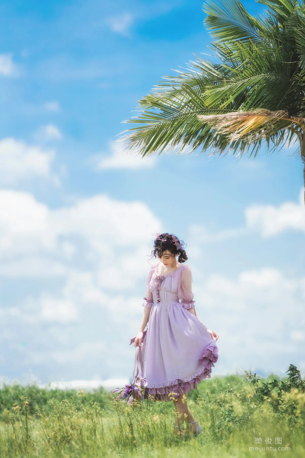 [COS福利] 桜桃喵 - 少女之紫萱 写真套图8