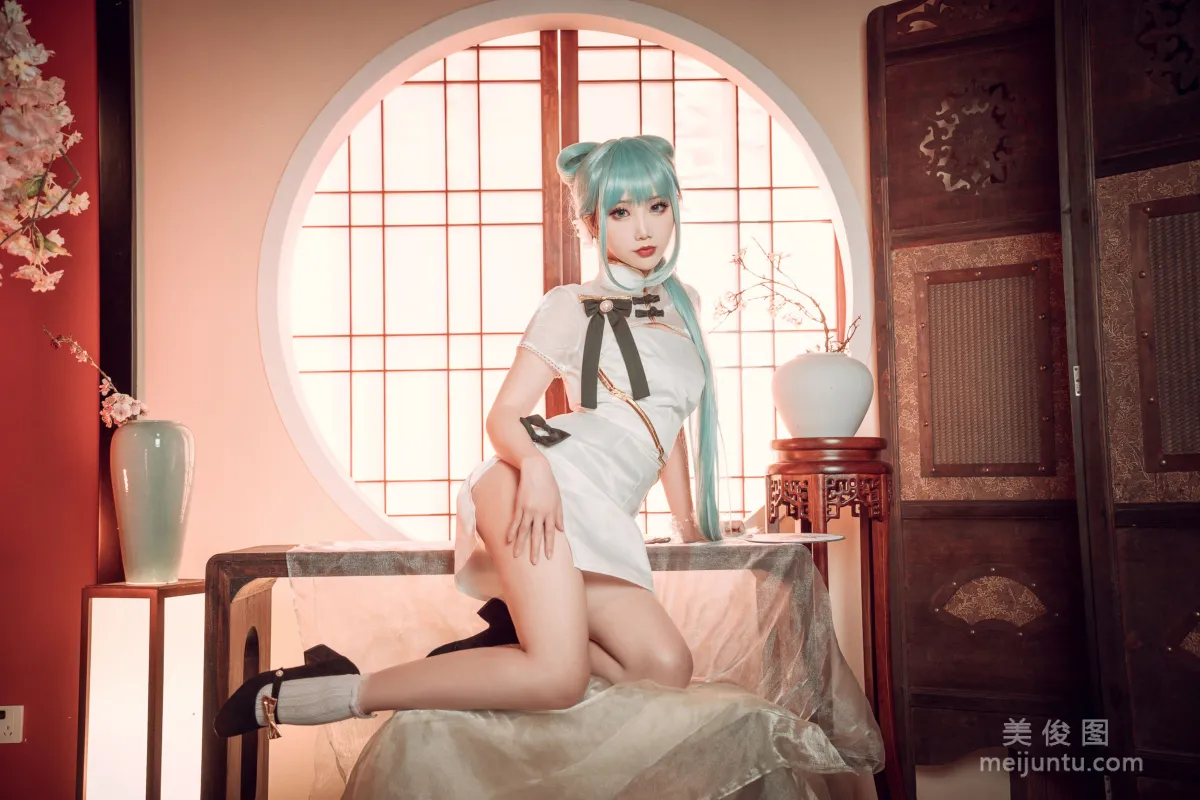 可爱人气Coser面饼仙儿 - 初音旗袍 写真套图23