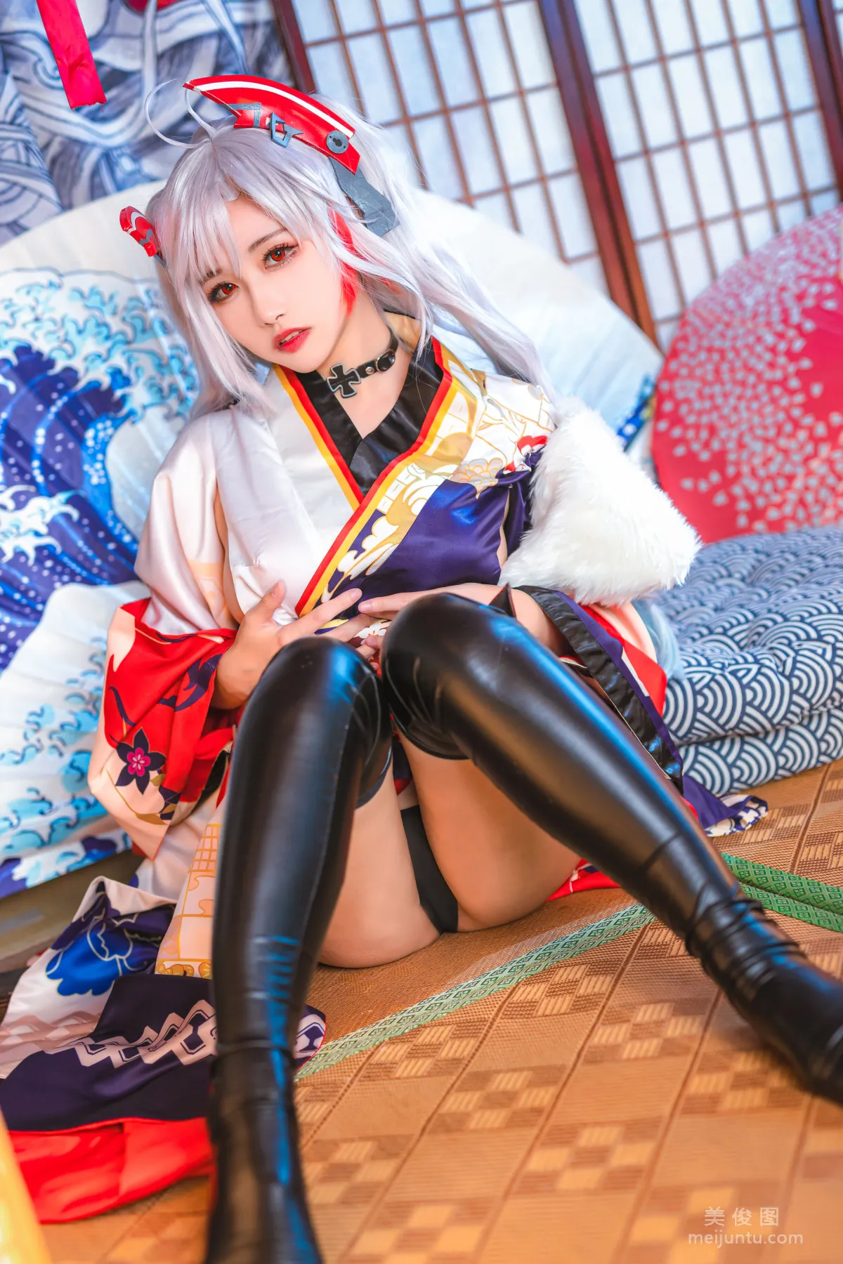 [COS福利] 微博妹子Momoko葵葵 - 欧根之和服 写真套图15