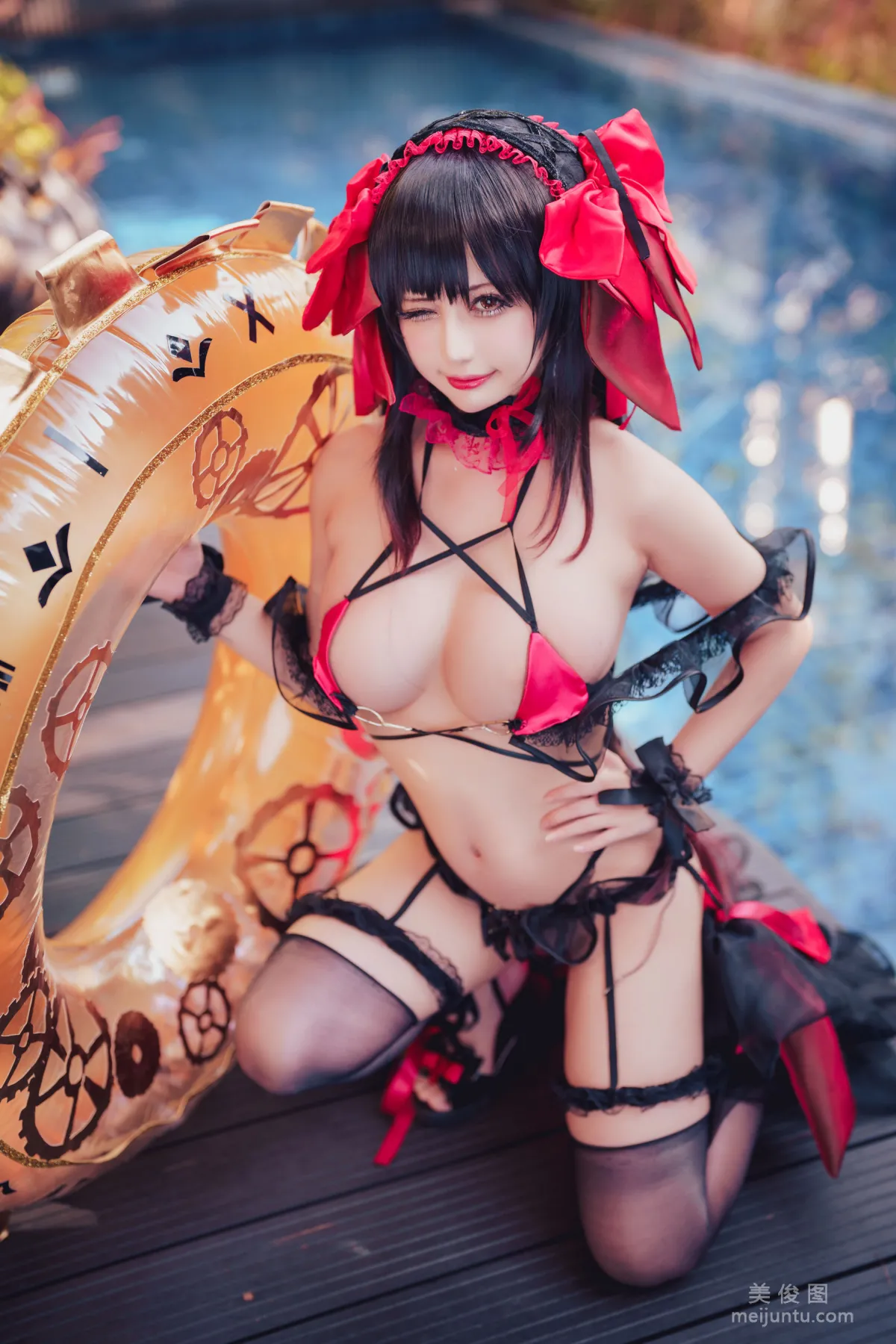 [网红COSER] 沖田凜花Rinka - Kurumi Tokisaki Swimsuit5