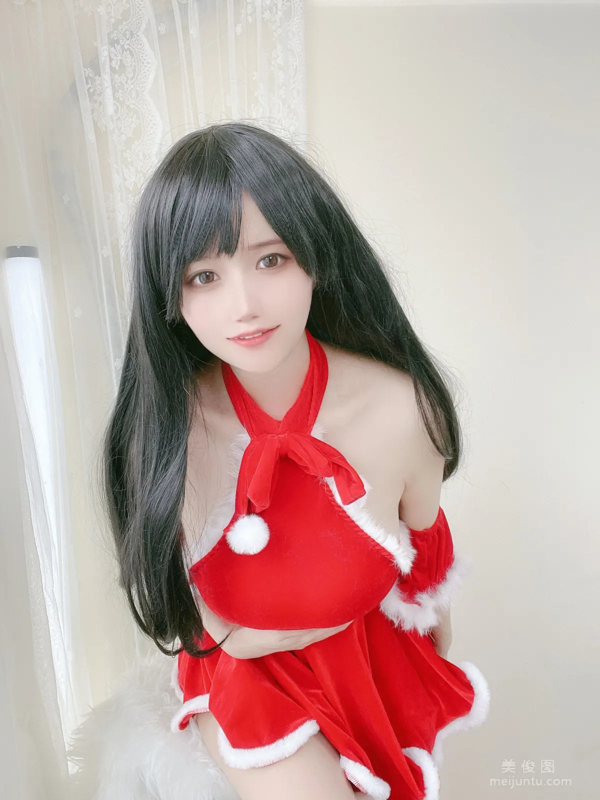 [网红COSER] 动漫博主小仓千代w - 红色圣诞礼物裙1