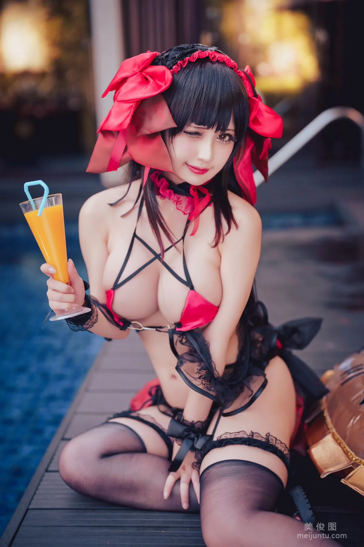 [网红COSER] 沖田凜花Rinka - Kurumi Tokisaki Swimsuit17