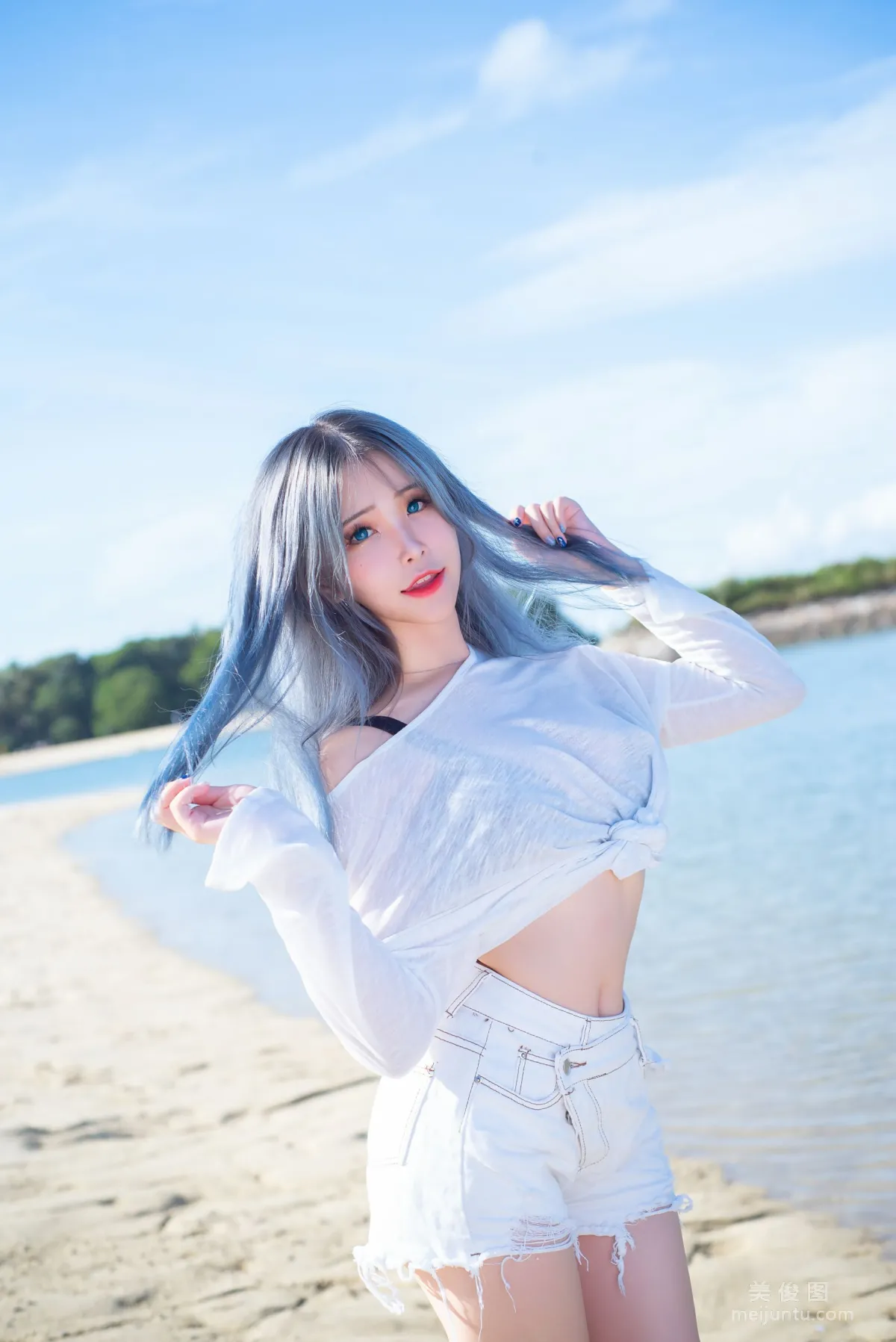 [网红COSER] 花リリ(Plant Lily) - Beach lily34