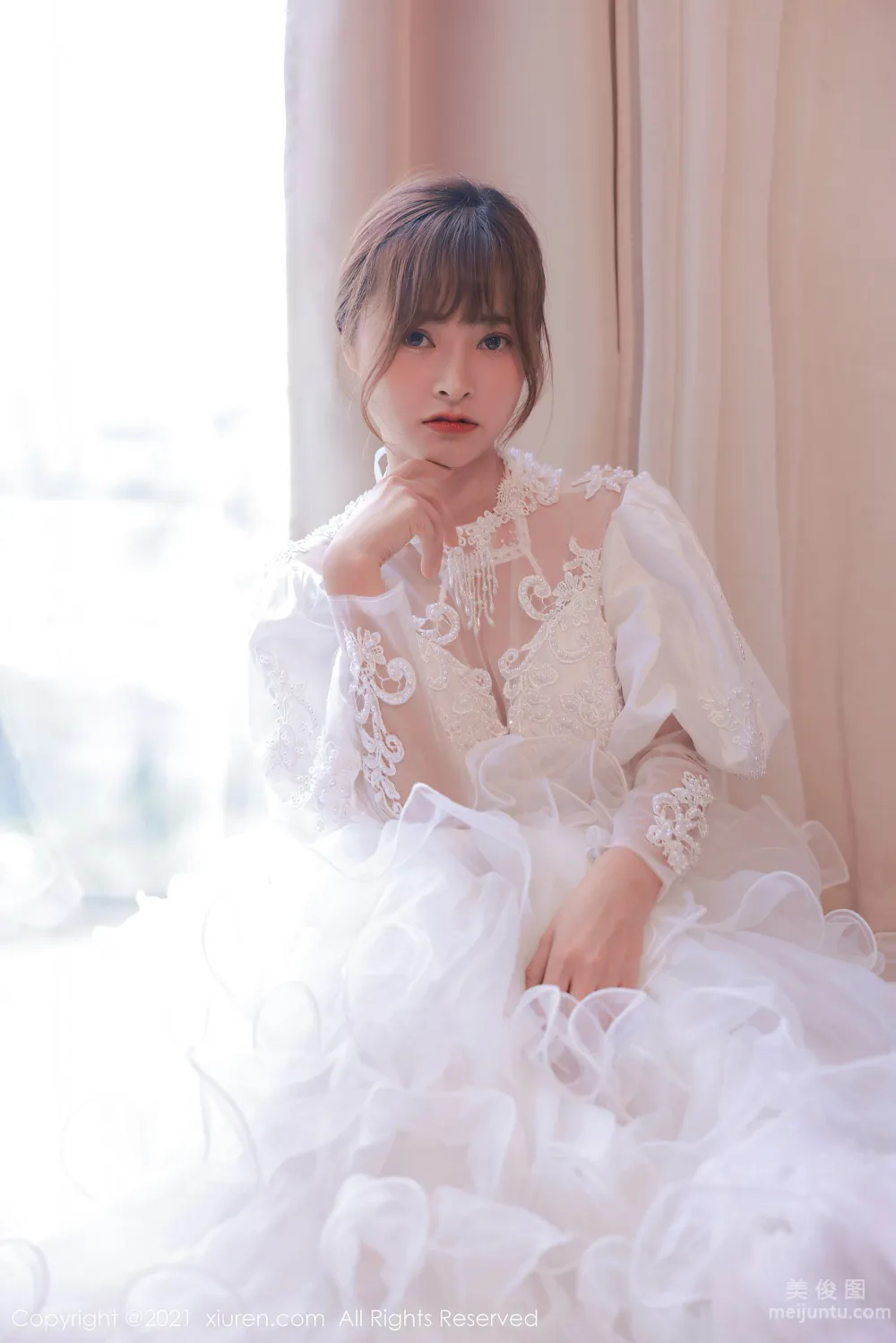 [秀人XIUREN] No.3671 奈沐子 - 唯美动人的白色婚纱系列5