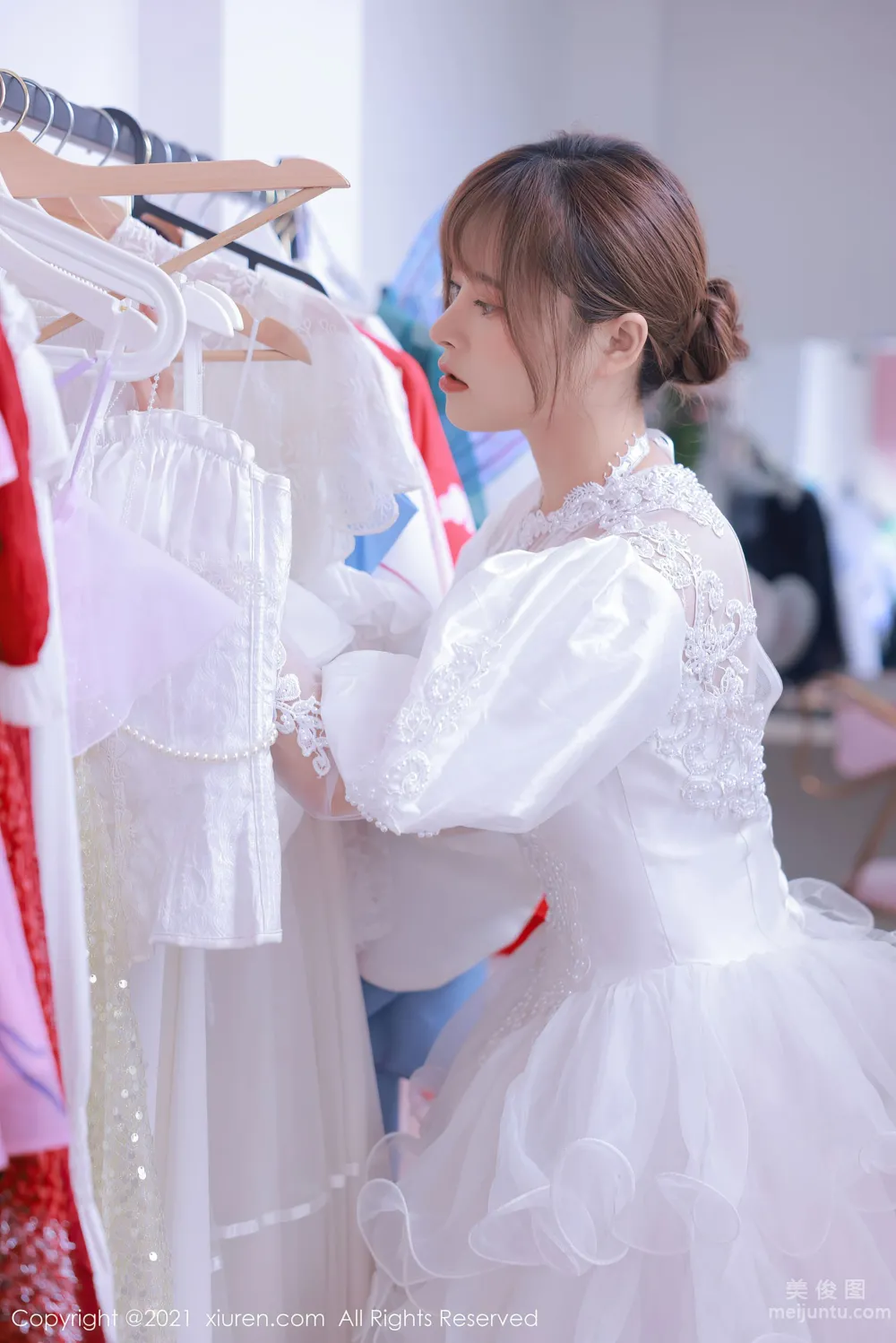 [秀人XIUREN] No.3671 奈沐子 - 唯美动人的白色婚纱系列6