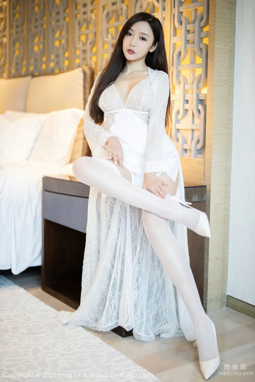 [美媛馆MyGirl] Vol.564 王馨瑶yanni - 精致动人的白色连衣裙30