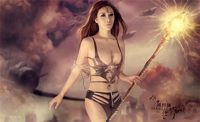 又白又大，热辣的战争女神杨棋涵，图片，第八张