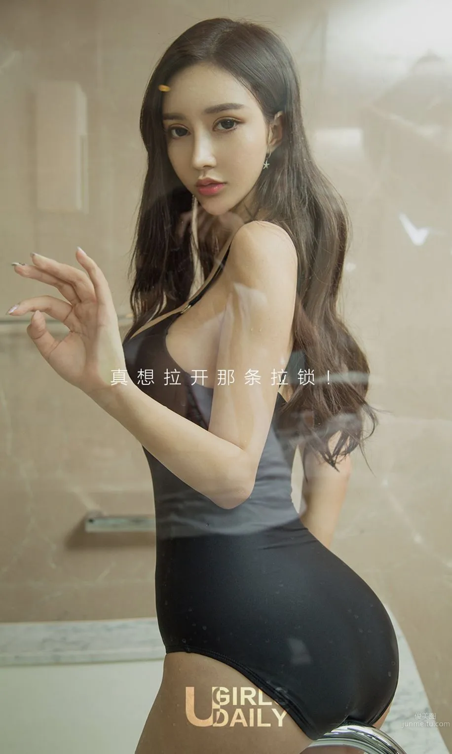 黑发娇美人安柔 做安静的美女子_1